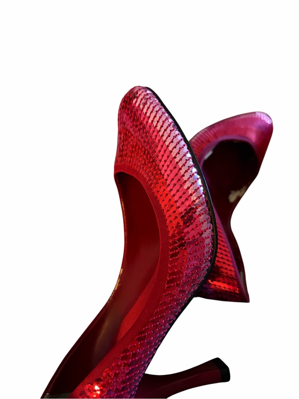 Glamorous Michael Shannon gradient pink sequin heels